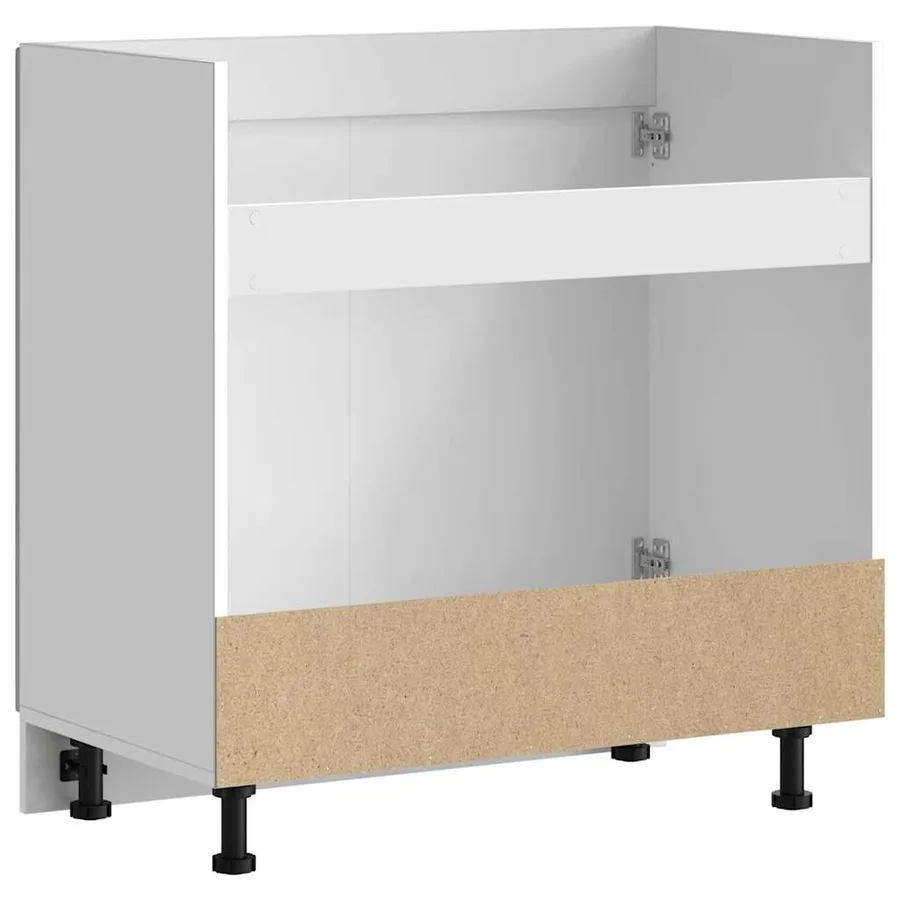 Meuble de base de lavabo Lucca gris béton bois ingénierie - 7