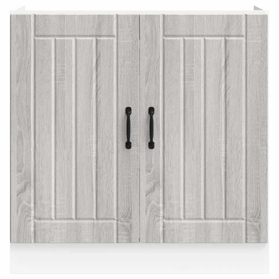 Meuble de base de lavabo Lucca sonoma gris bois d'ingénierie - 3
