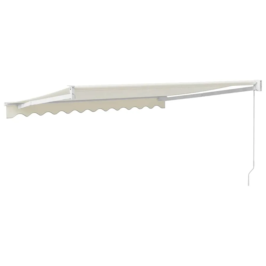 Auvent rétractable crème 3x2,5 m tissu et aluminium - 5