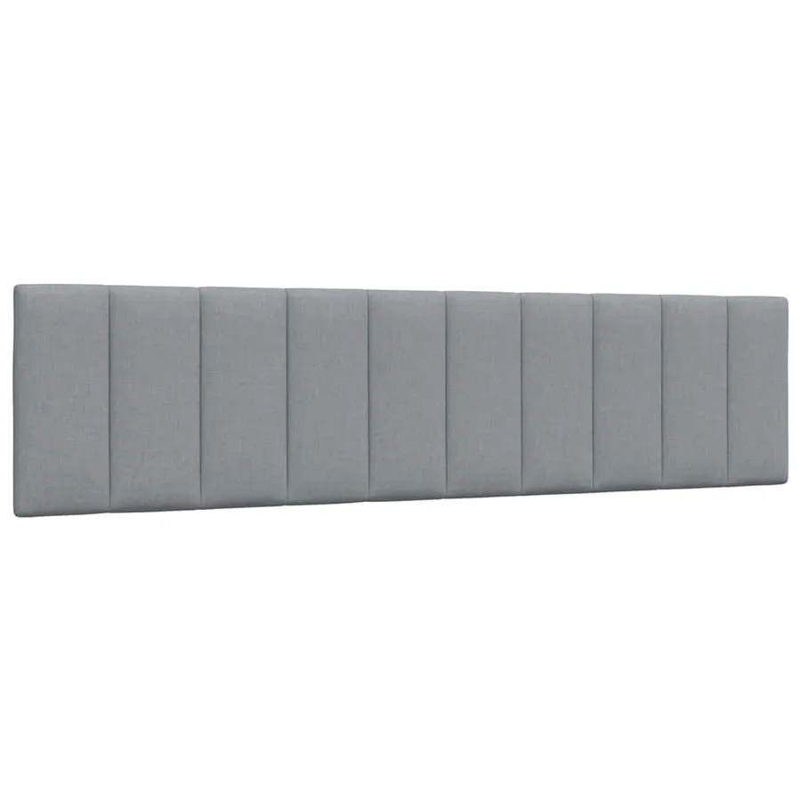 Lit avec matelas Hanko gris clair 200x200 cm tissu - 9