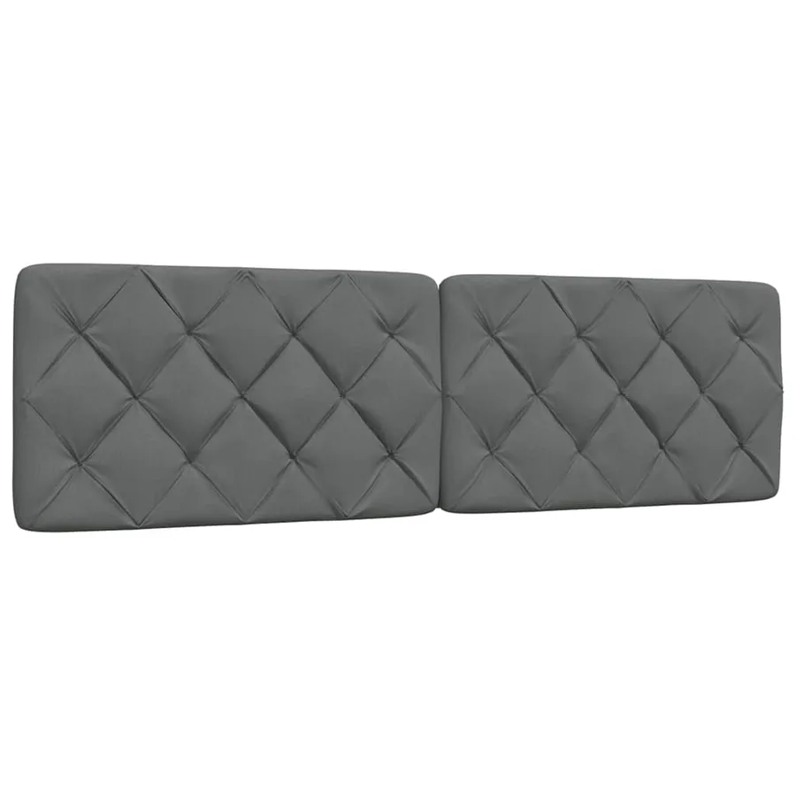 Cadre de lit sans matelas gris foncé 180x200 cm tissu - 7