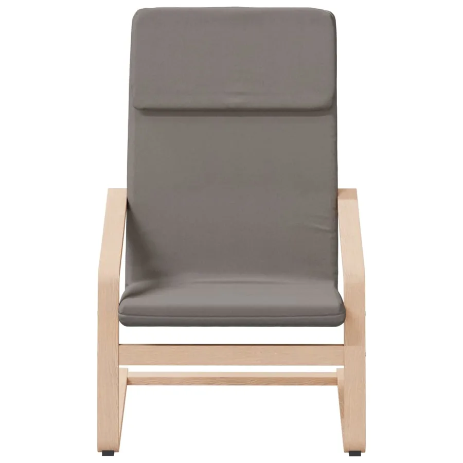 Chaise de relaxation avec repose-pied Taupe Tissu - 4