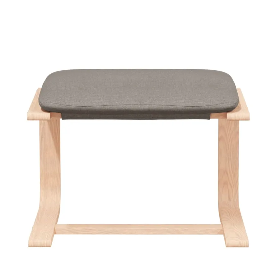 Chaise de relaxation avec repose-pied Taupe Tissu - 7