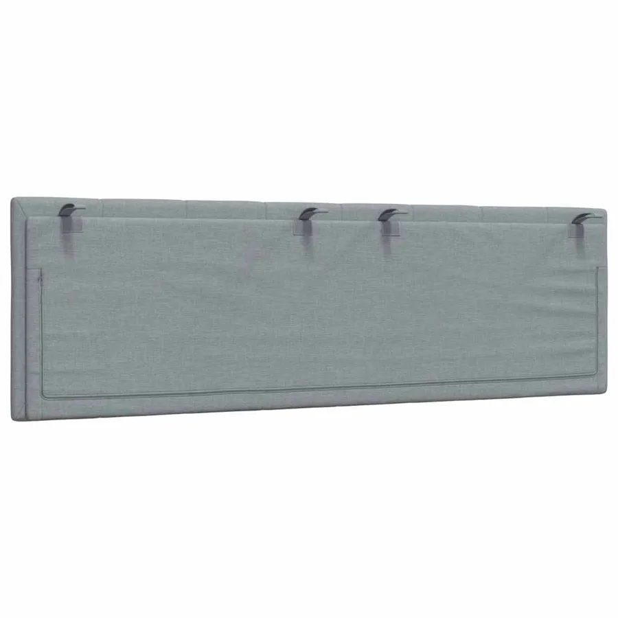 Coussin de tête de lit Hanko gris clair 160 cm tissu - 6