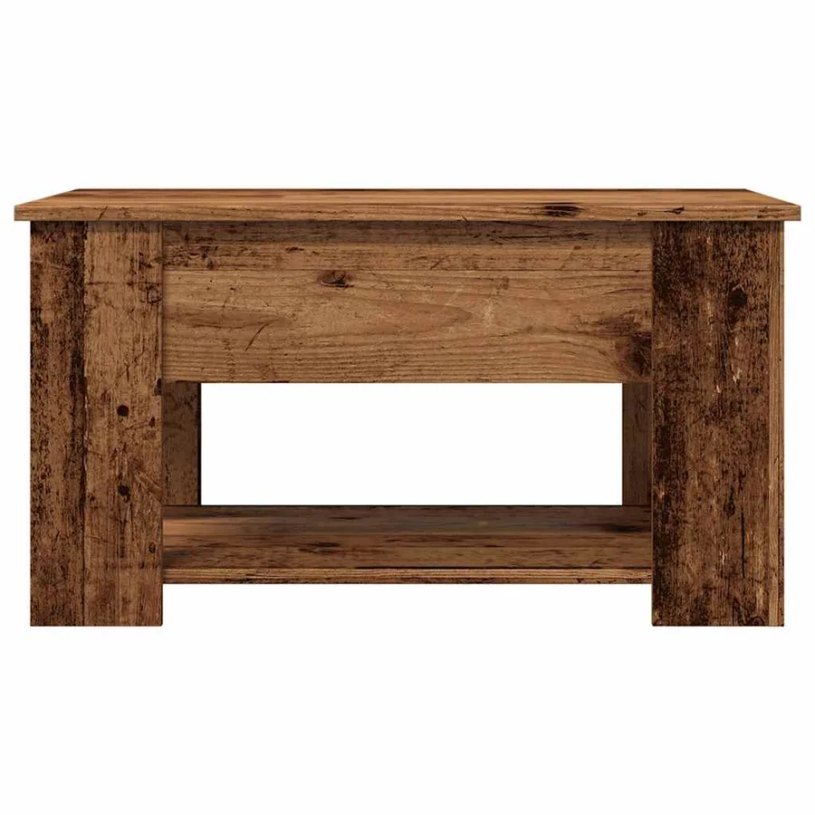 Table basse vieux bois 79x49x41 cm bois d'ingénierie - 4