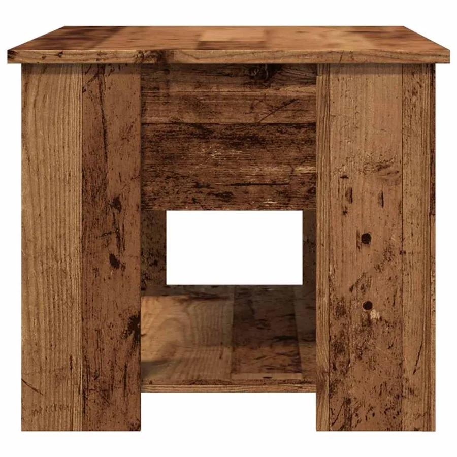 Table basse vieux bois 79x49x41 cm bois d'ingénierie - 6