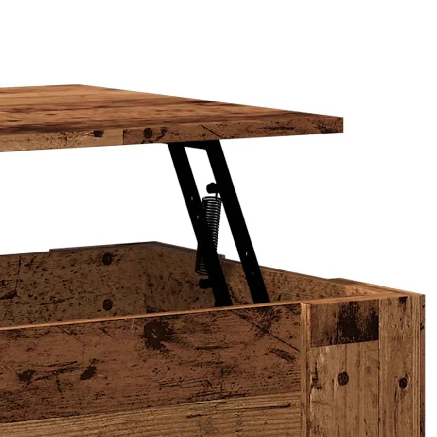 Table basse vieux bois 79x49x41 cm bois d'ingénierie - 7