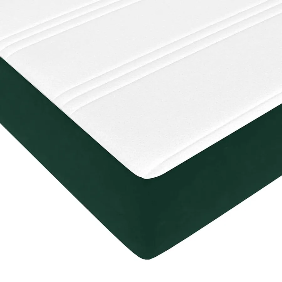 Cadre de lit ottoman avec matelas vert foncé 180x200 cm velours - 14