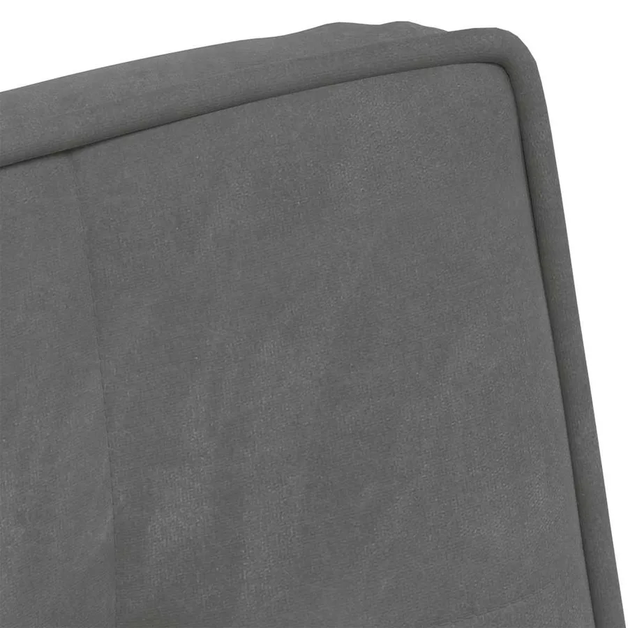 Chaise de relaxation avec tabouret Gris foncé Velours - 9