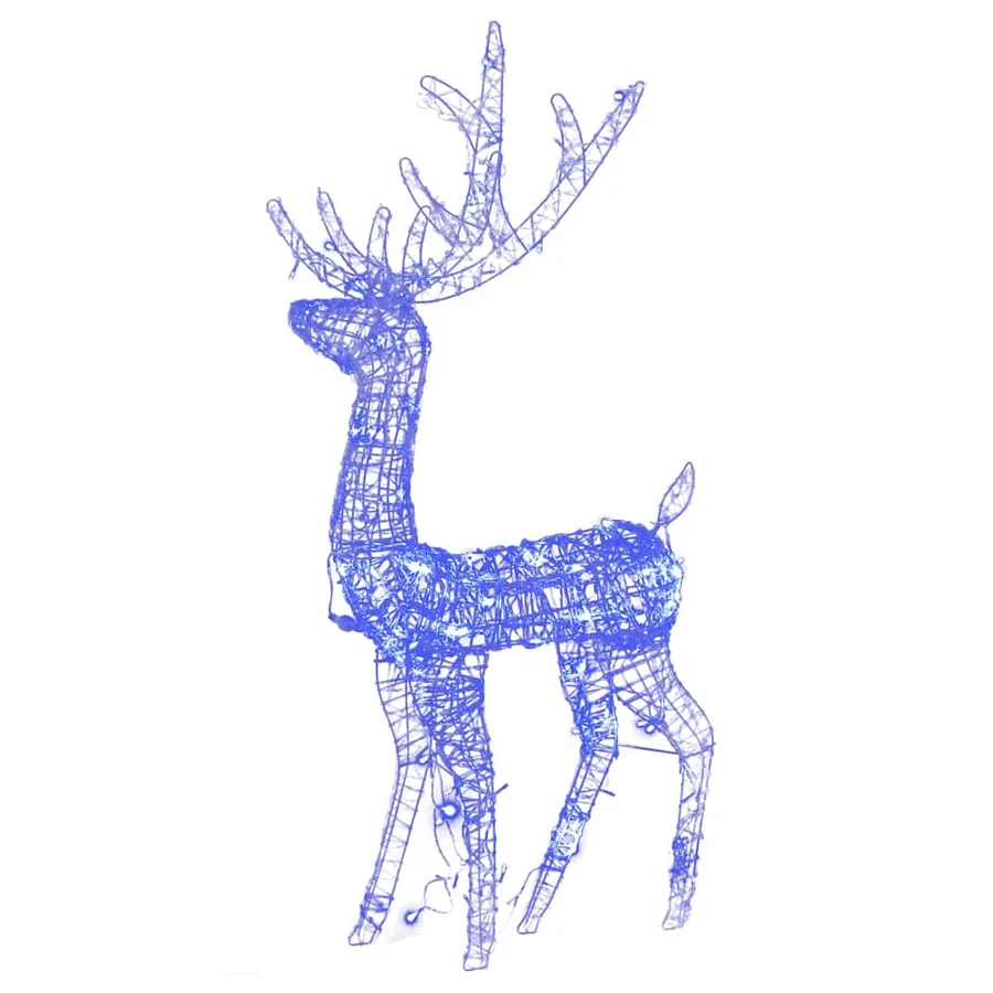 Décorations de Noël de renne Acrylique 2 pcs 128 cm Bleu - 3
