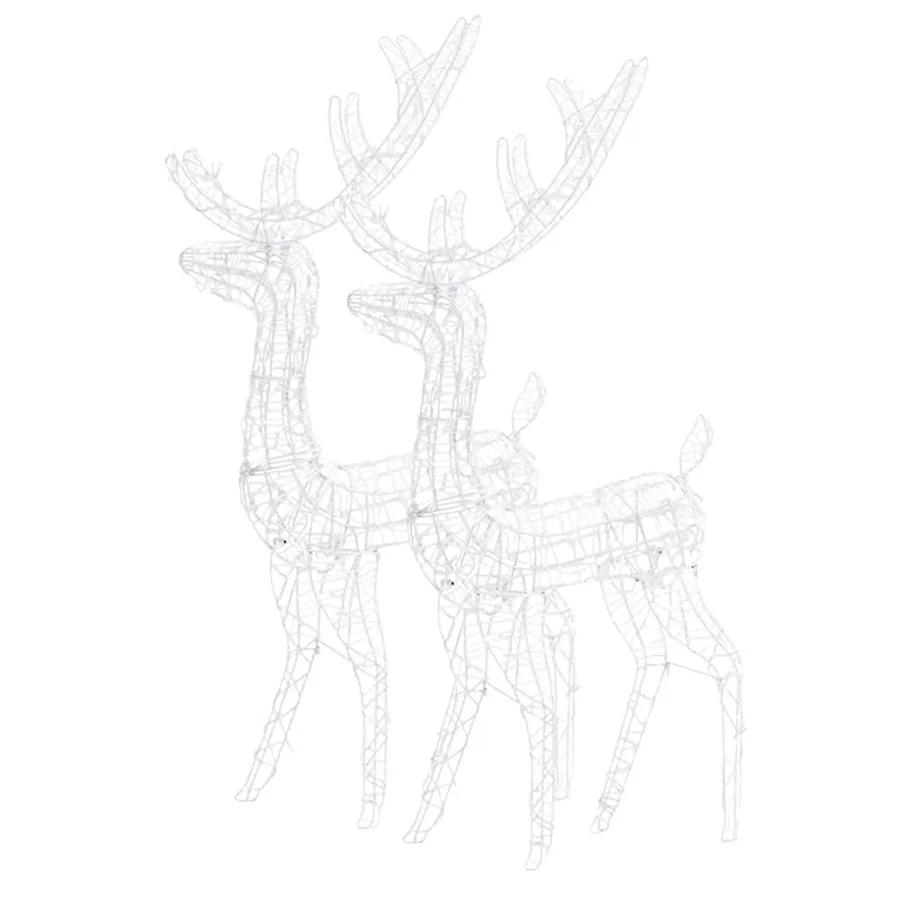 Décorations de Noël de renne Acrylique 2 pcs 128 cm Bleu - 4