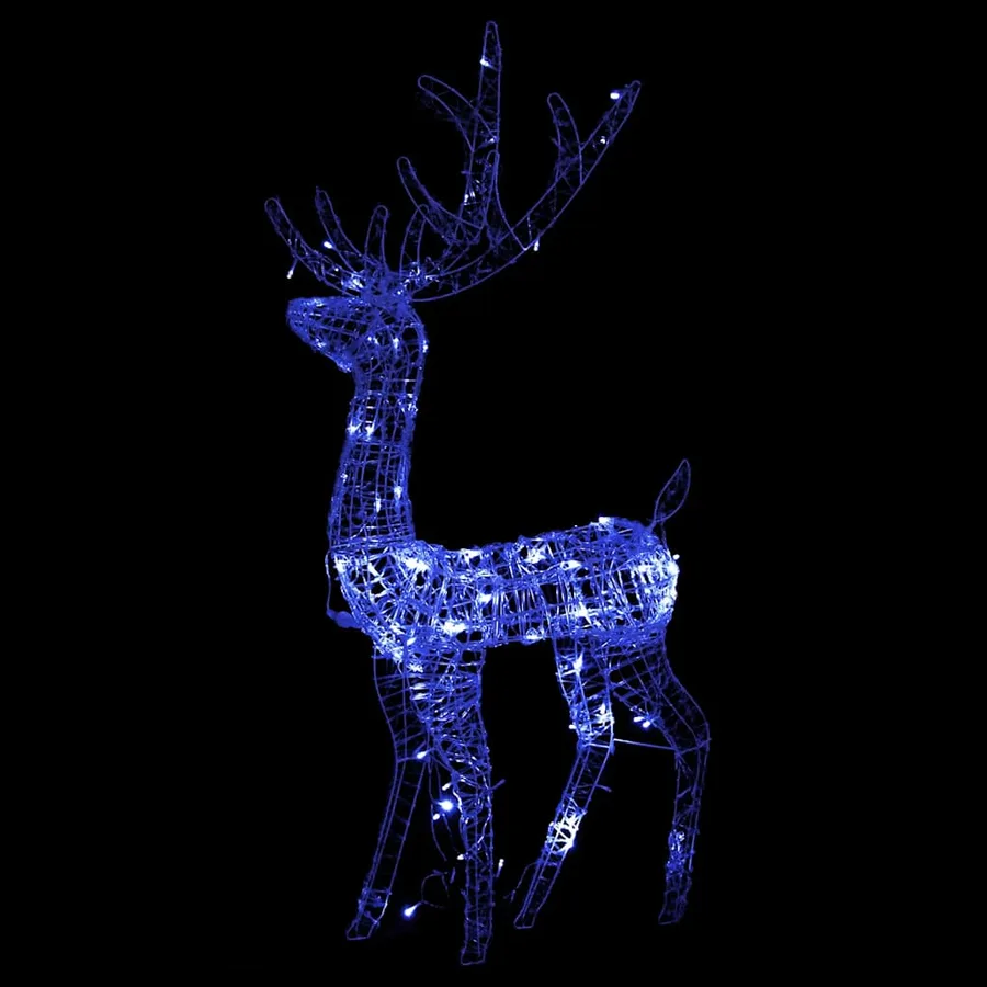 Décorations de Noël de renne Acrylique 2 pcs 128 cm Bleu - 7