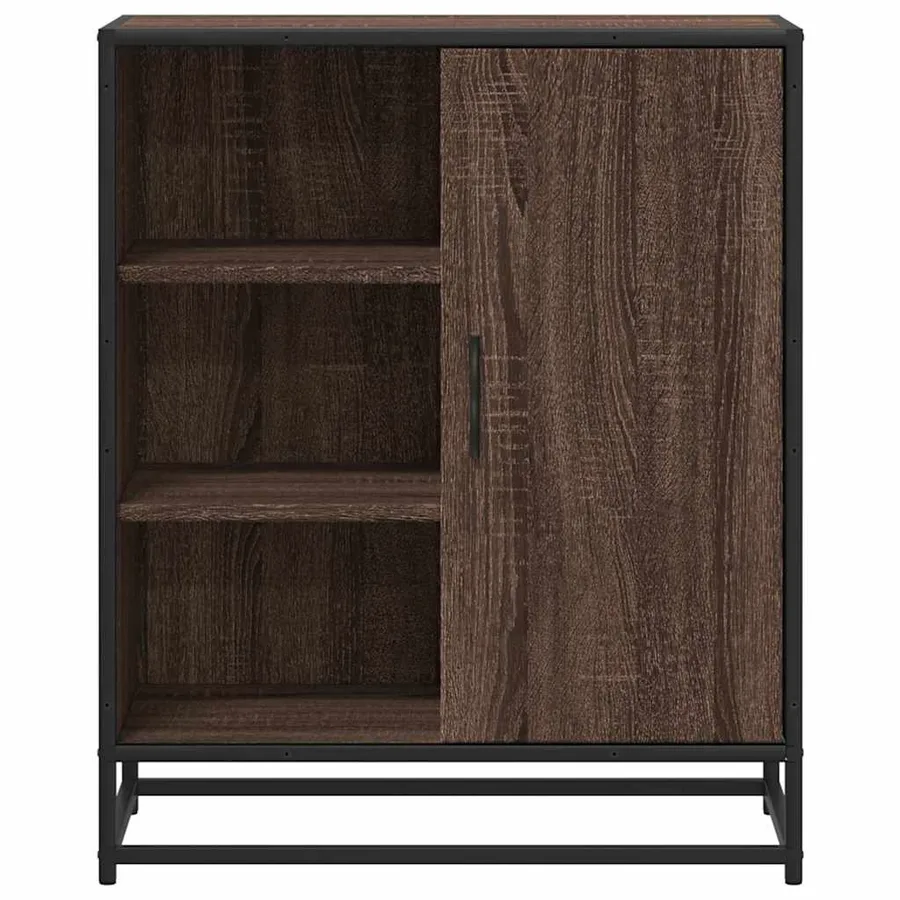 Buffet chêne marron 62x35x76 cm bois d'ingénierie - 4