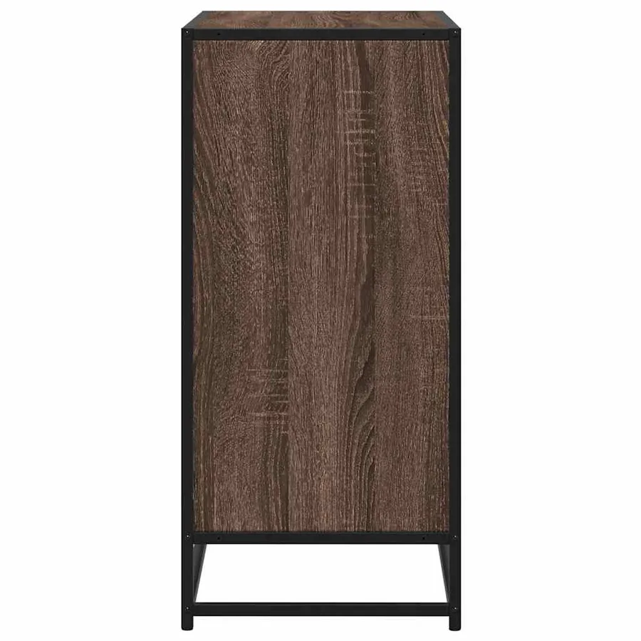 Buffet chêne marron 62x35x76 cm bois d'ingénierie - 5