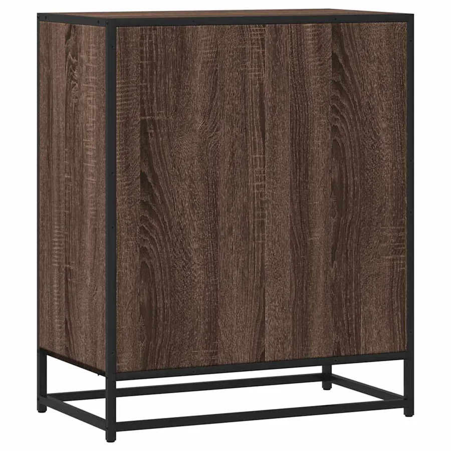 Buffet chêne marron 62x35x76 cm bois d'ingénierie - 6