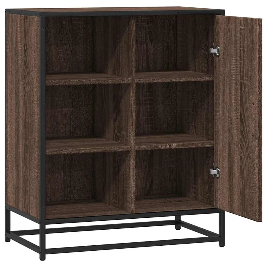 Buffet chêne marron 62x35x76 cm bois d'ingénierie - 7