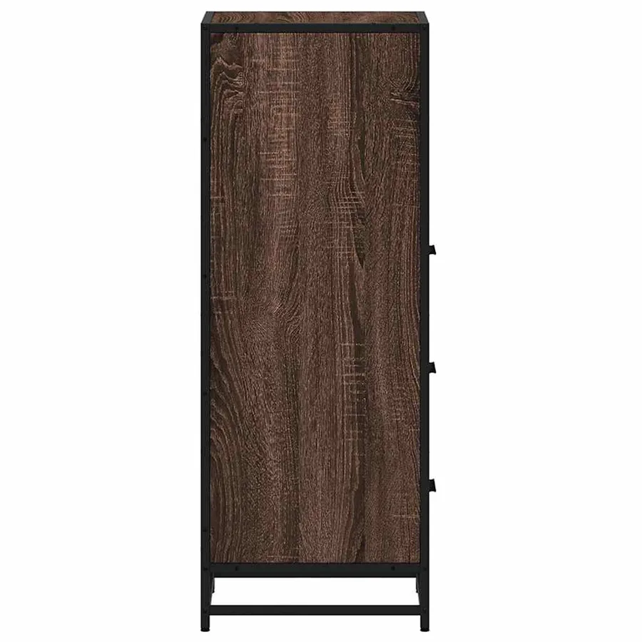 Armoire de bain chêne marron 35x37,5x100 cm bois d'ingénierie - 7