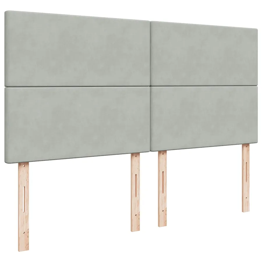 Cadre de lit ottoman avec matelas gris clair 200x200 cm velours - 12