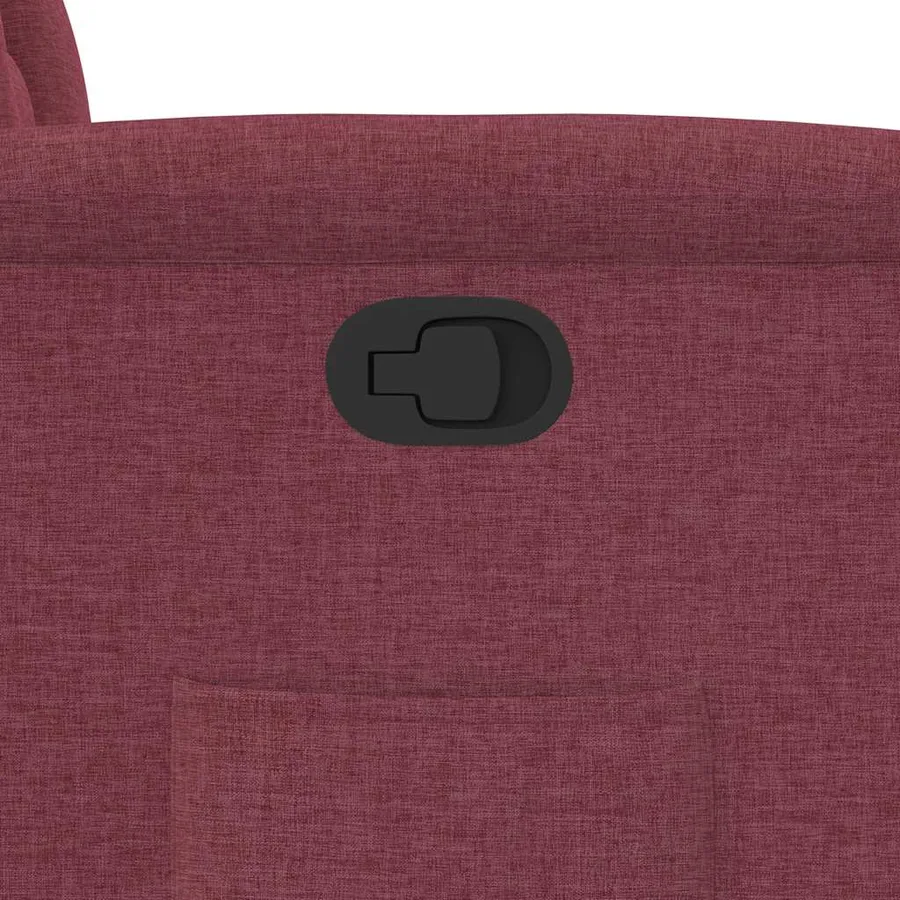 Fauteuil inclinable rouge bordeaux tissu - 12