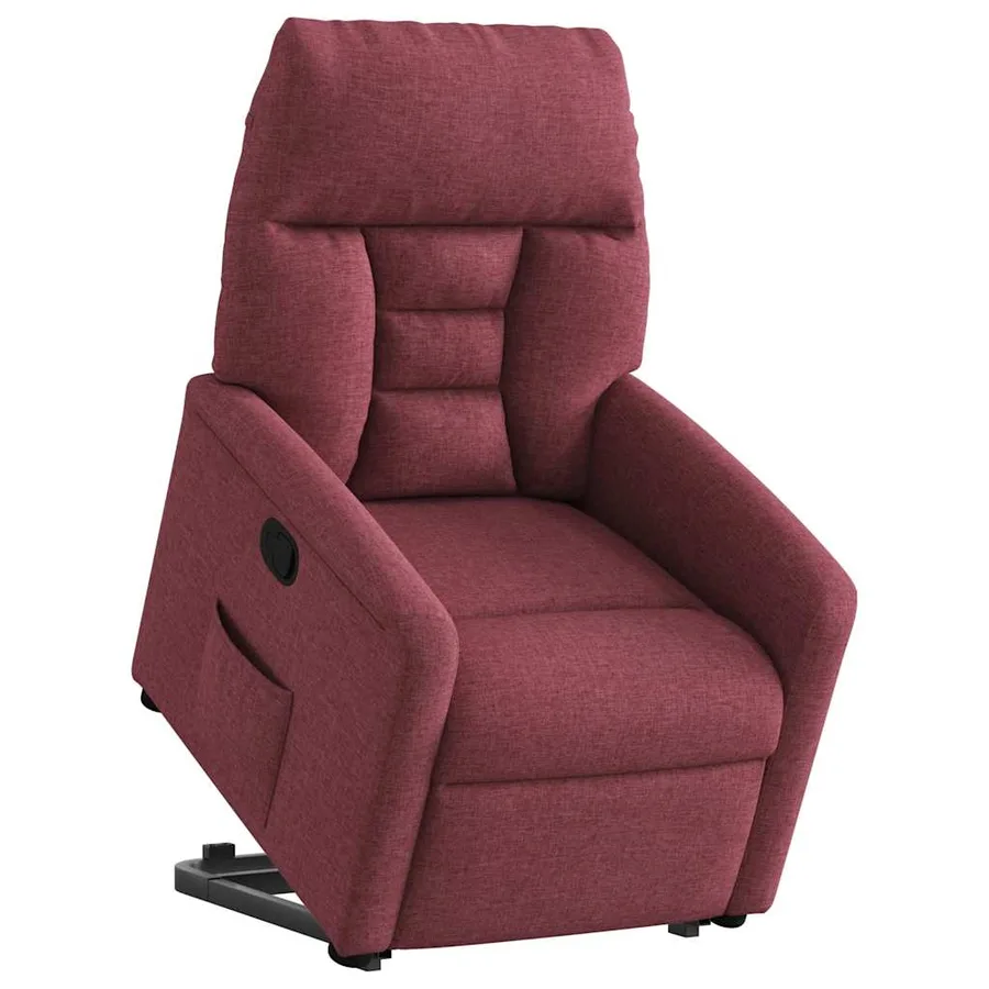 Fauteuil inclinable rouge bordeaux tissu - 3
