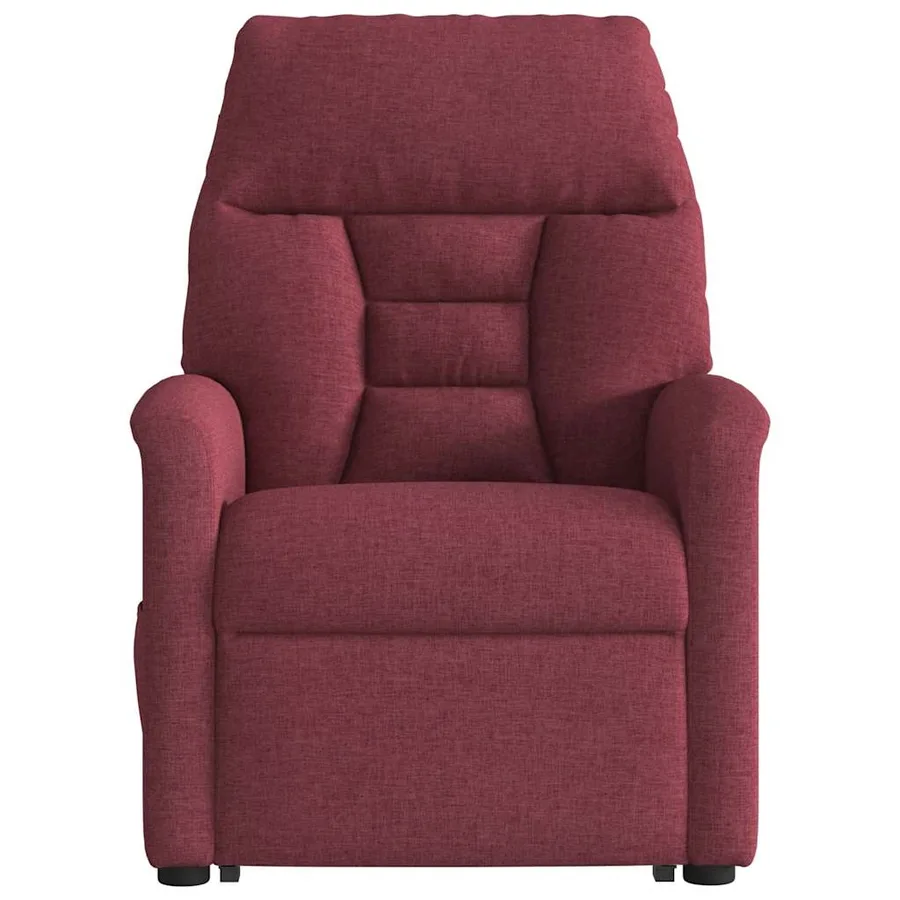Fauteuil inclinable rouge bordeaux tissu - 5