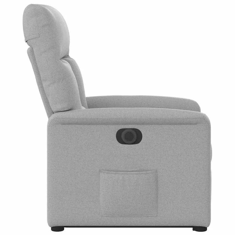 Fauteuil inclinable électrique gris nuage tissu - 5