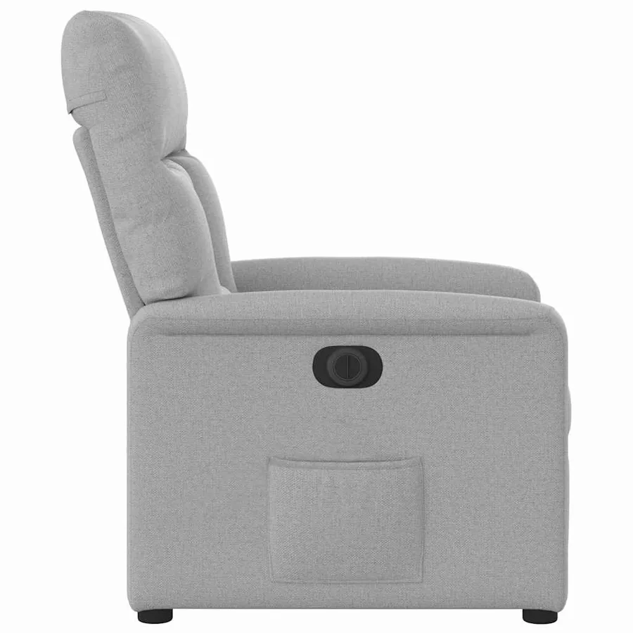 Fauteuil inclinable électrique gris nuage tissu - 6