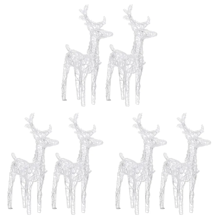 Rennes de Noël 6 pcs 240 LED Bleu Acrylique - 3