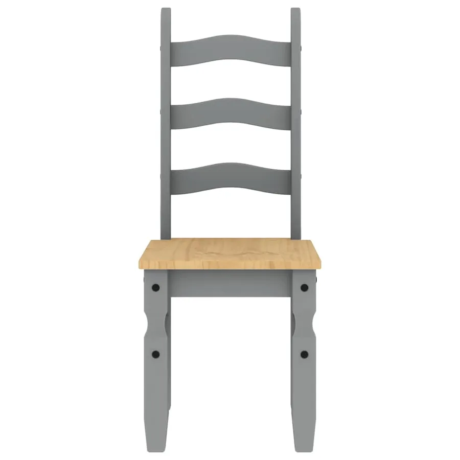 Ensemble à manger PANAMA 3 pcs gris bois de pin massif - 8