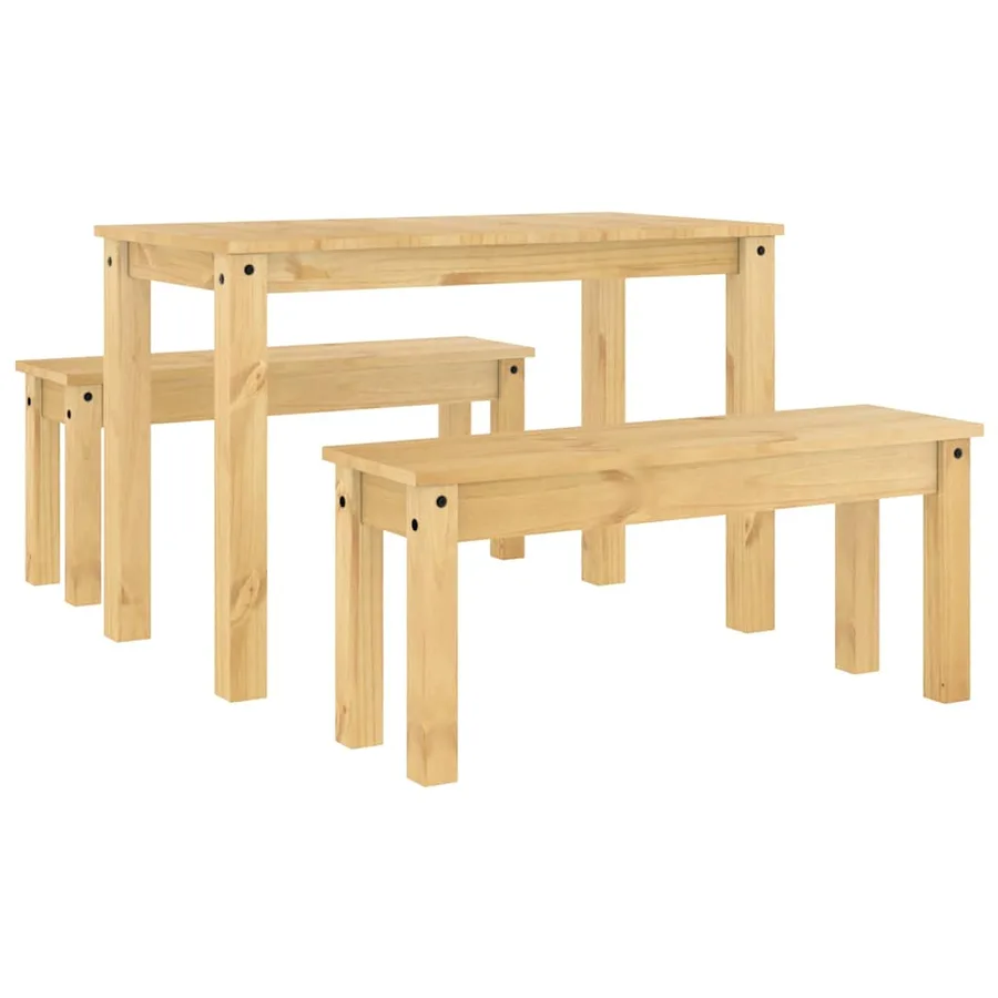 Ensemble à manger PANAMA 3 pcs bois de pin massif - 2