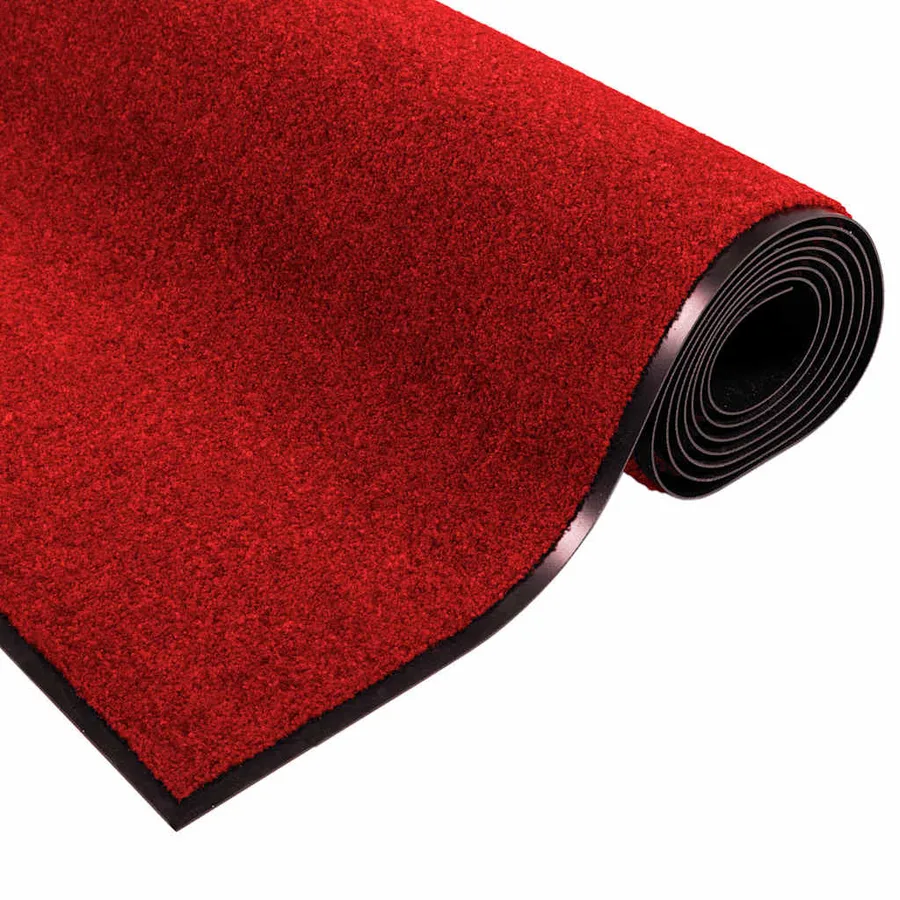 Tapis d'entrée Rouge et Noir 120 x 250 cm 100% Polyamide - 5