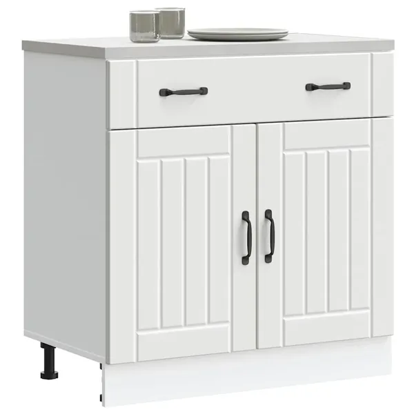 Armoire de cuisine Lucca blanc bois d'ingénierie