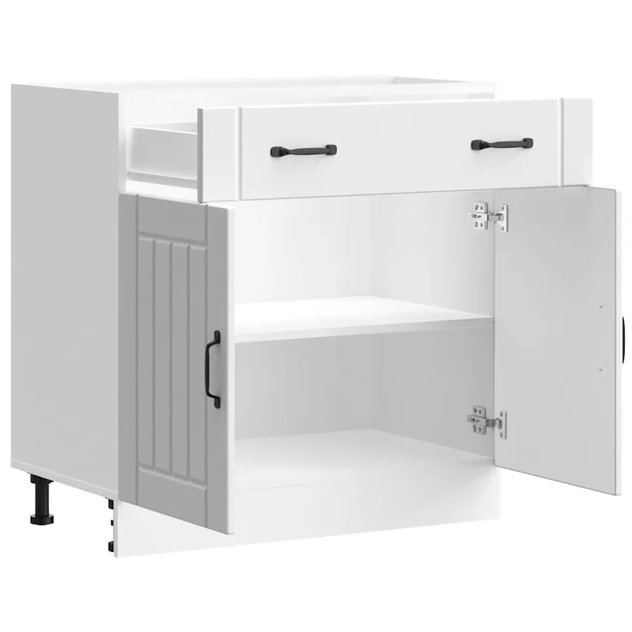 Armoire de cuisine Lucca blanc bois d'ingénierie - 4
