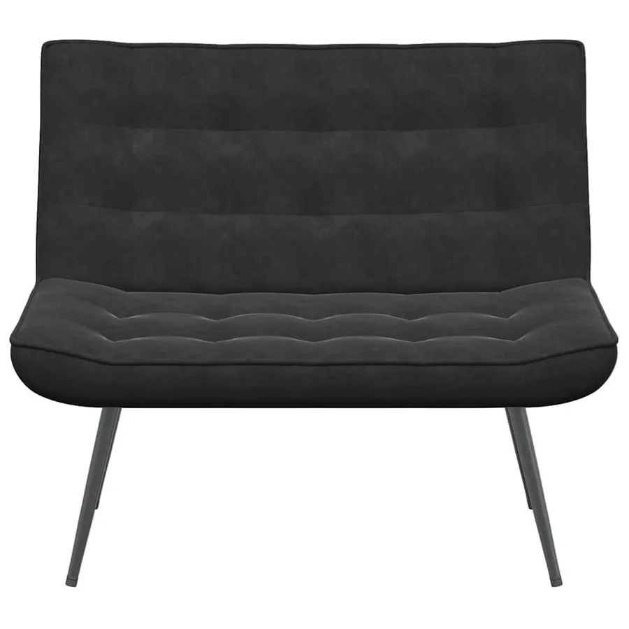 Banc noir 110x74x84 cm velours - 4
