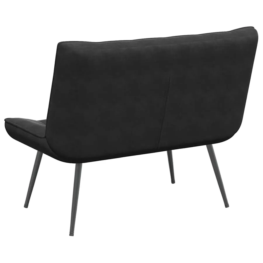 Banc noir 110x74x84 cm velours - 6