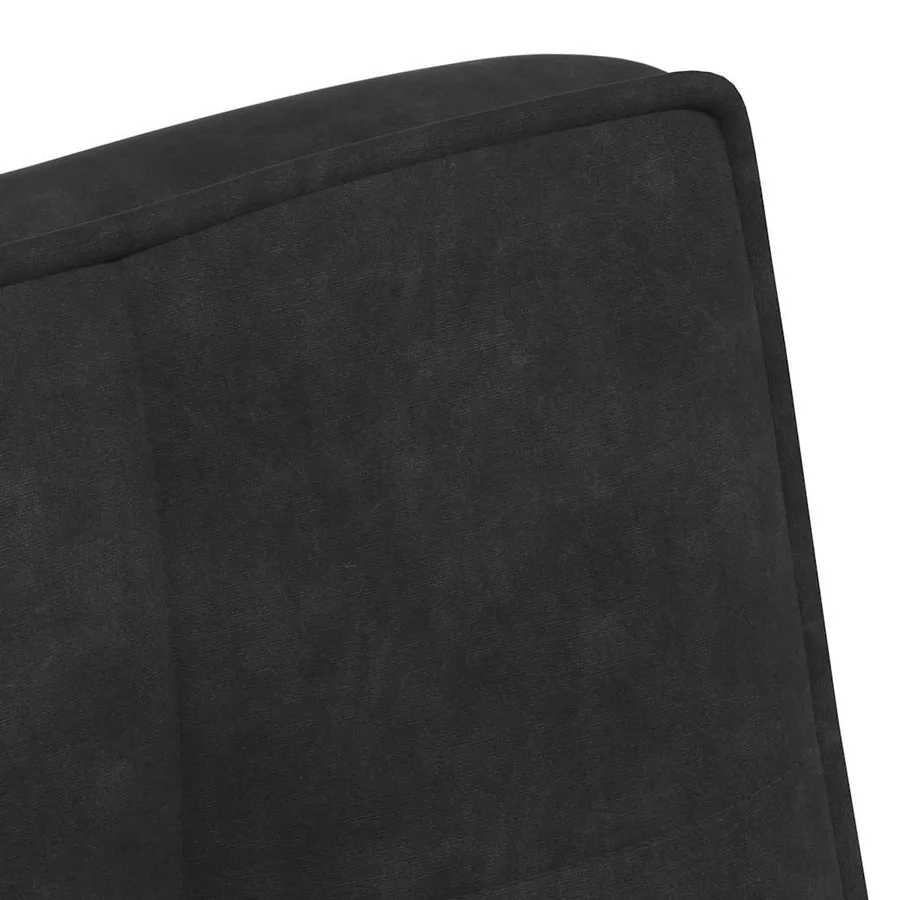 Banc noir 110x74x84 cm velours - 7