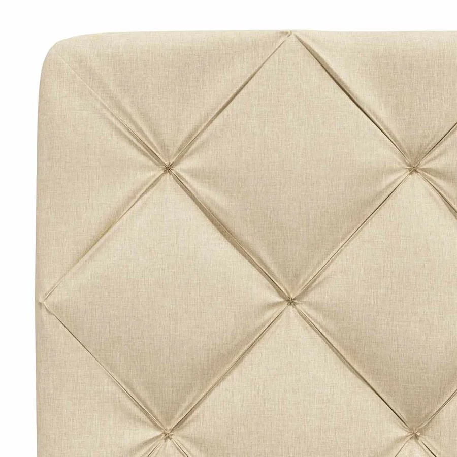 Lit avec matelas crème 90x190 cm tissu - 11