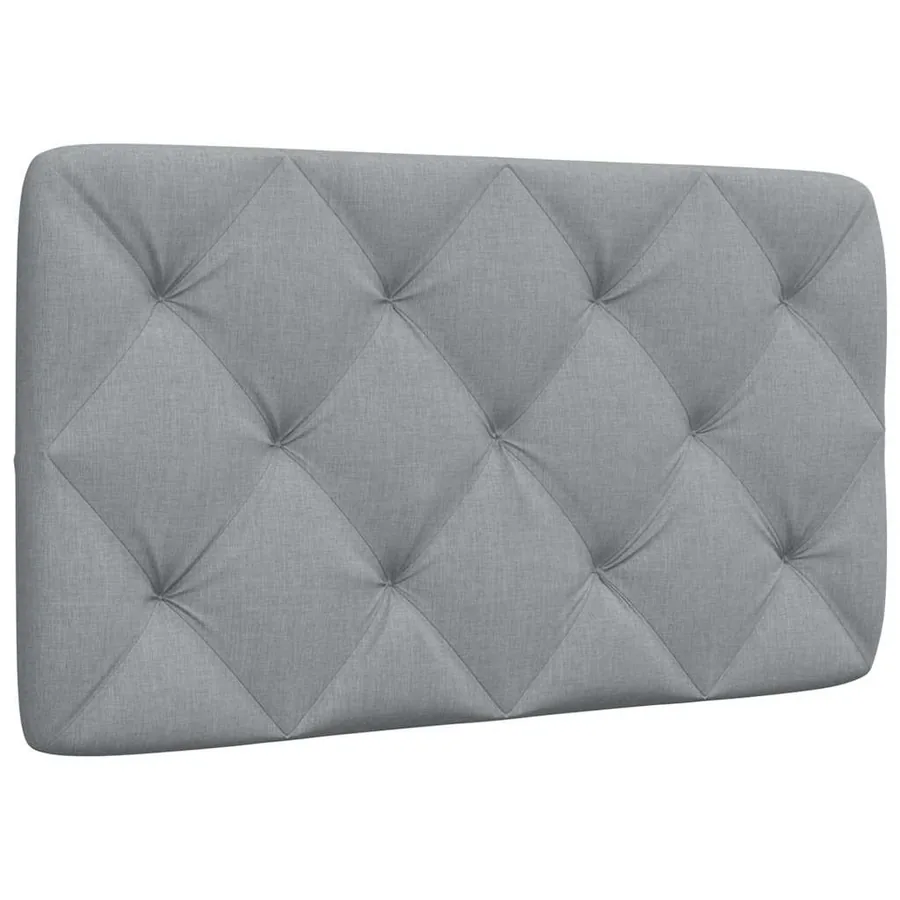 Coussin de tête de lit gris clair 90 cm tissu