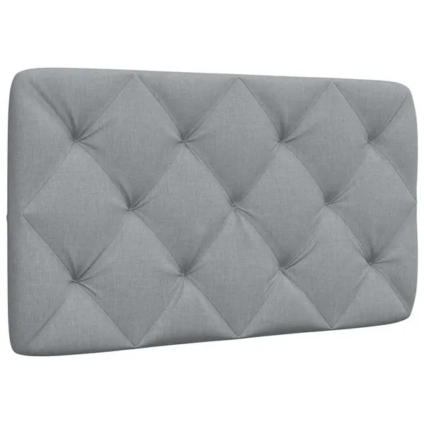 Coussin de tête de lit gris clair 90 cm tissu