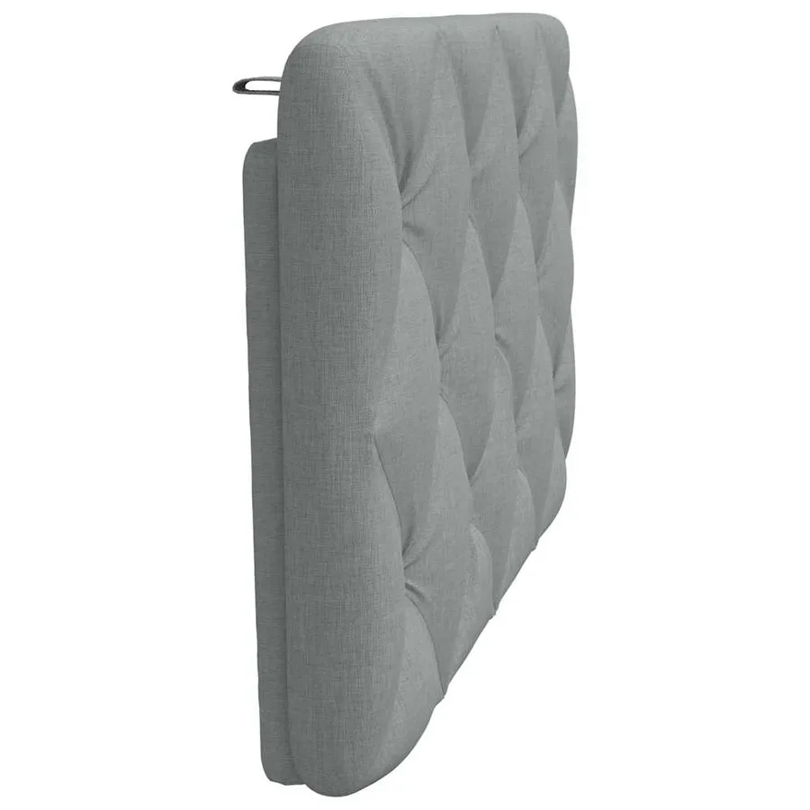 Coussin de tête de lit gris clair 90 cm tissu - 5