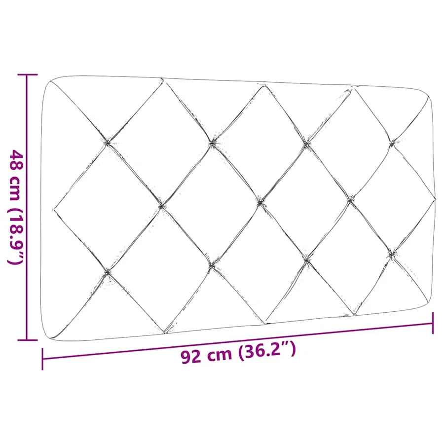 Coussin de tête de lit gris clair 90 cm tissu - 9