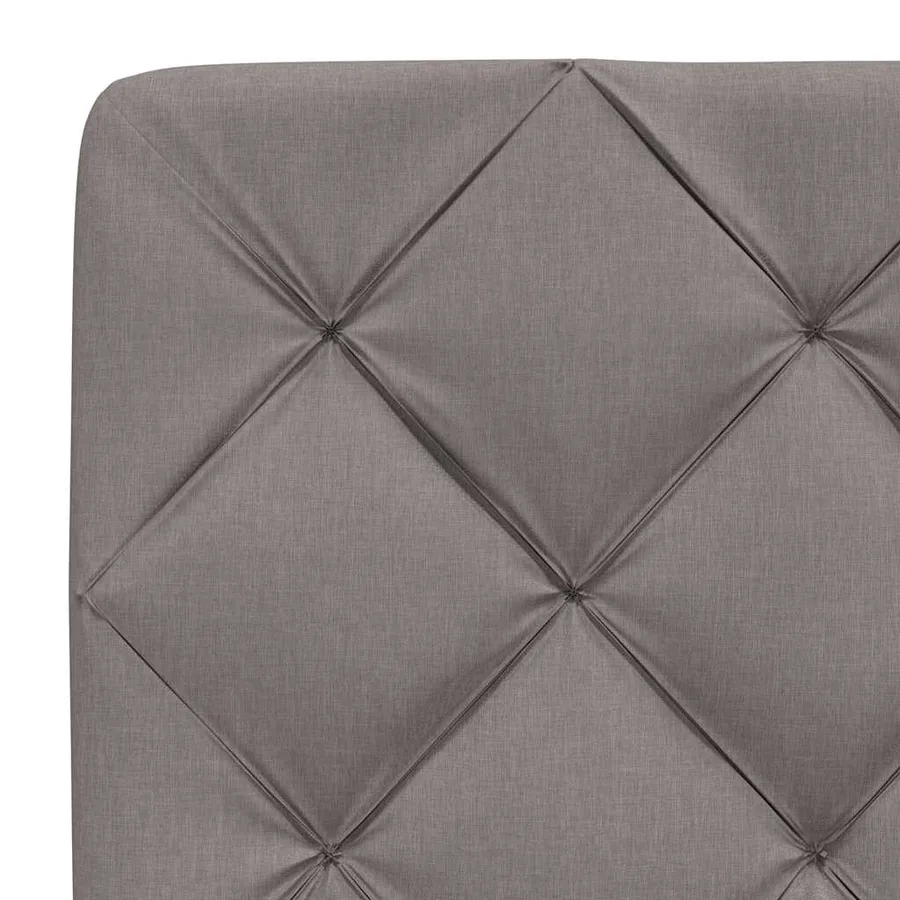 Lit avec matelas taupe 100x200 cm tissu - 12