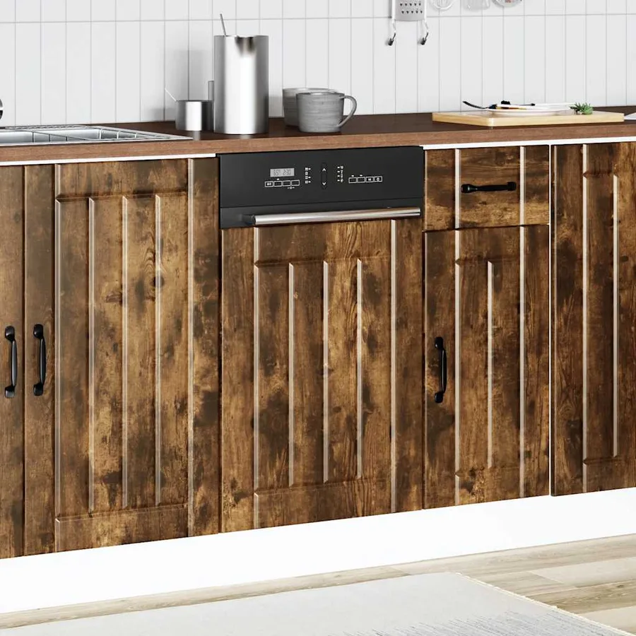 Panneau de lave-vaisselle Lucca chêne fumé bois d'ingénierie - 3