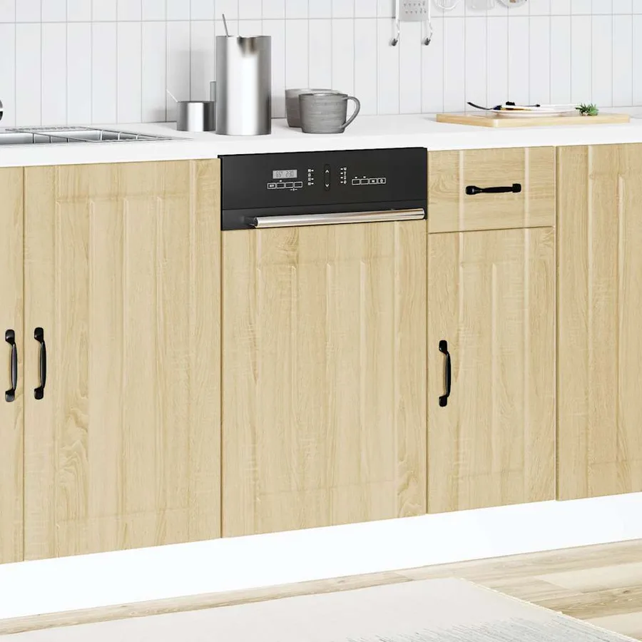 Panneau de lave-vaisselle Lucca chêne sonoma bois d'ingénierie - 3