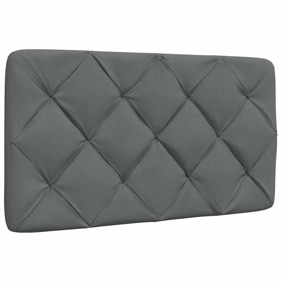 Cadre de lit sans matelas gris foncé 90x190 cm tissu - 6