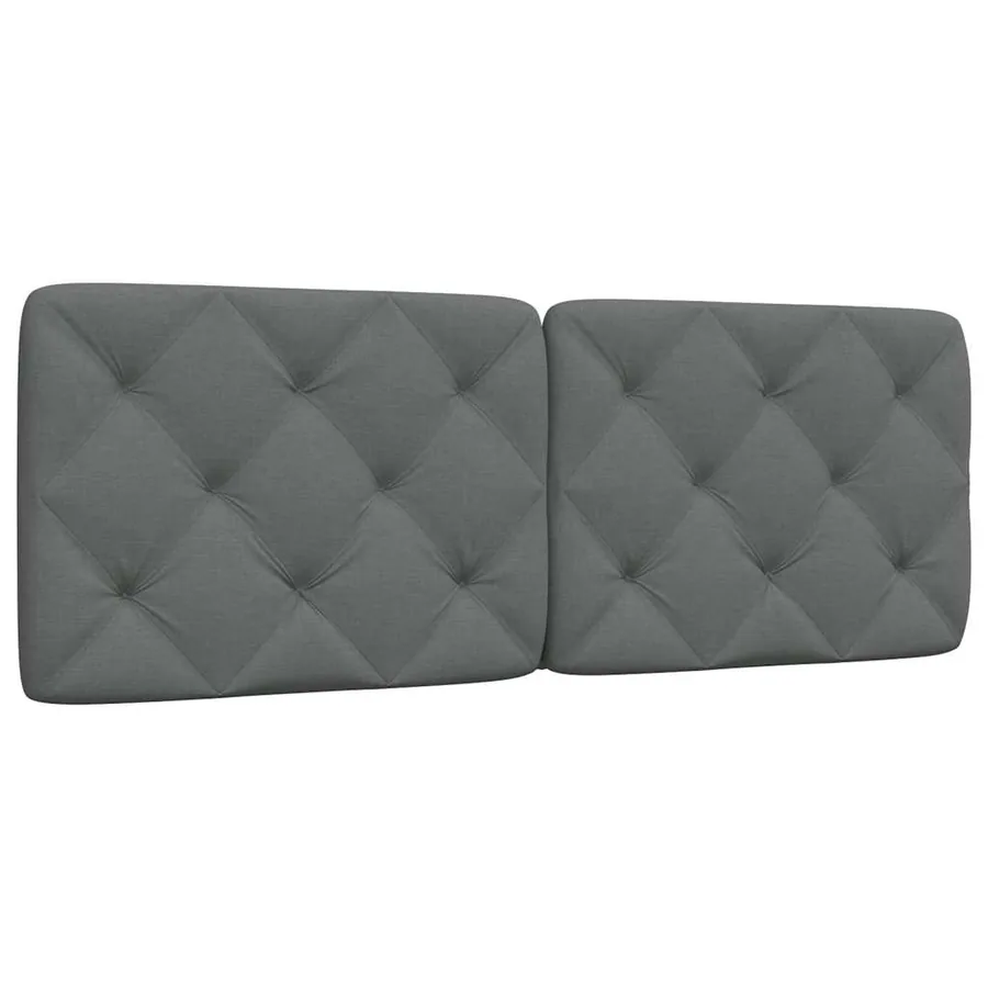 Coussin de tête de lit gris foncé 140 cm tissu