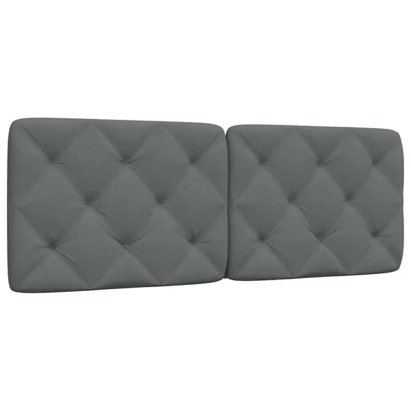 Coussin de tête de lit gris foncé 140 cm tissu