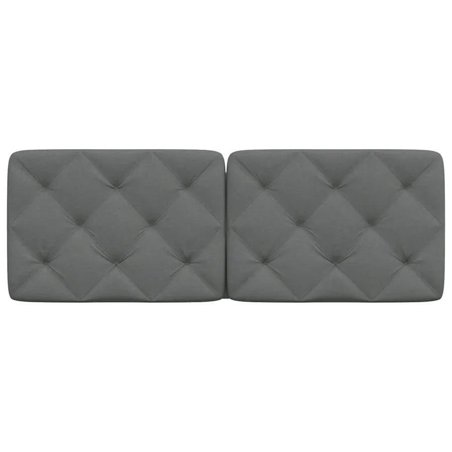 Coussin de tête de lit gris foncé 140 cm tissu - 4
