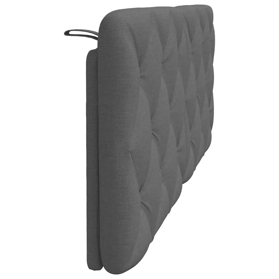 Coussin de tête de lit gris foncé 140 cm tissu - 5