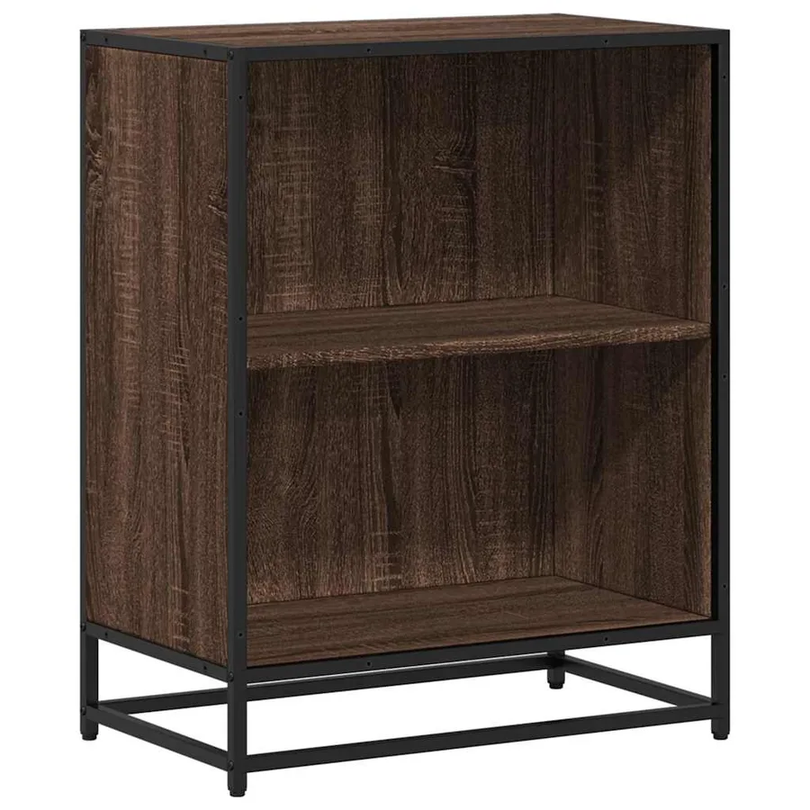 Bibliothèque chêne marron 60x35x76 cm bois d'ingénierie - 2